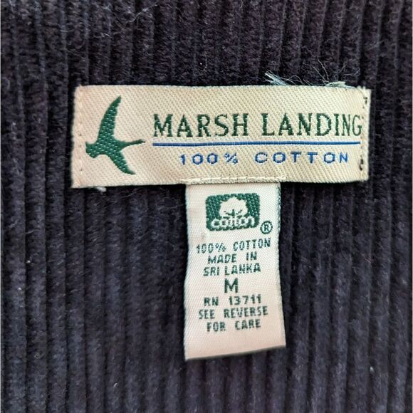Marsh Landing Vintage Cotton Corduroy Black peacoat jacket - Picture 3 of 3